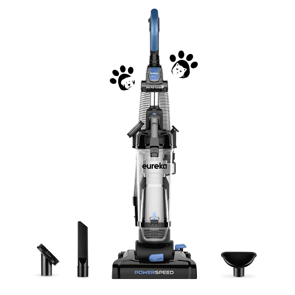 Lightweight Upright Vacuum Cleaner for Carpet and Hard Floors with Five Height Settings and a 12-Inch Path
