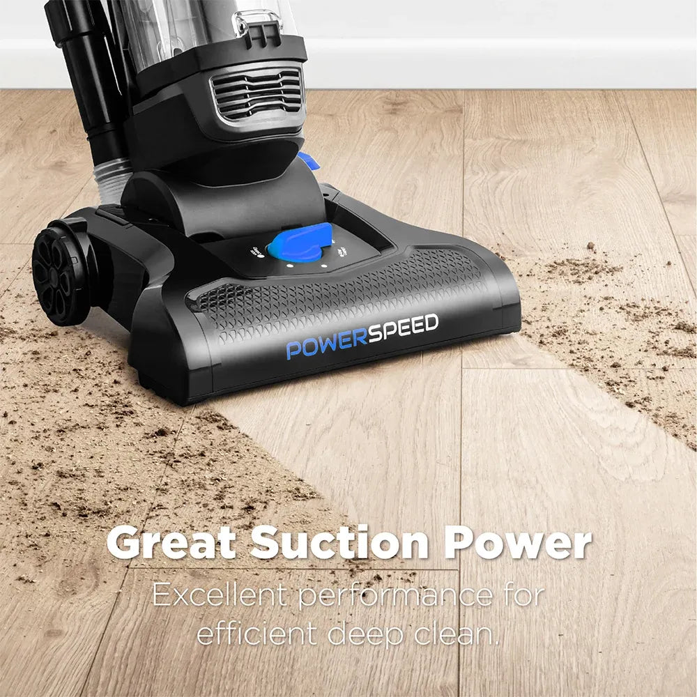 Lightweight Upright Vacuum Cleaner for Carpet and Hard Floors with Five Height Settings and a 12-Inch Path