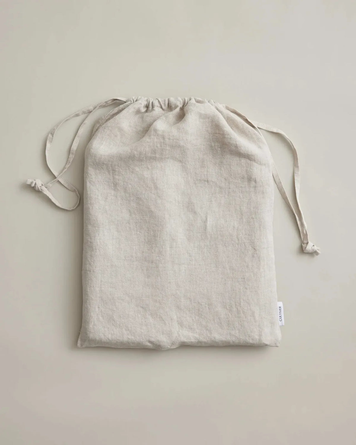 Linen Fitted Sheet in Natural, Pre-Washed European Flax Linen
