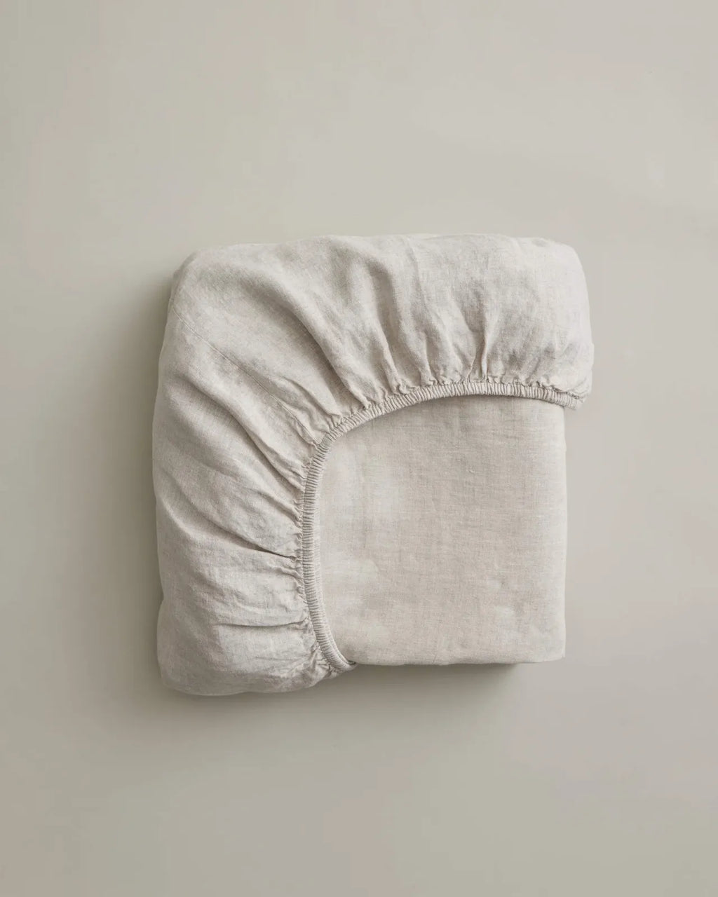 Linen Fitted Sheet in Natural, Pre-Washed European Flax Linen