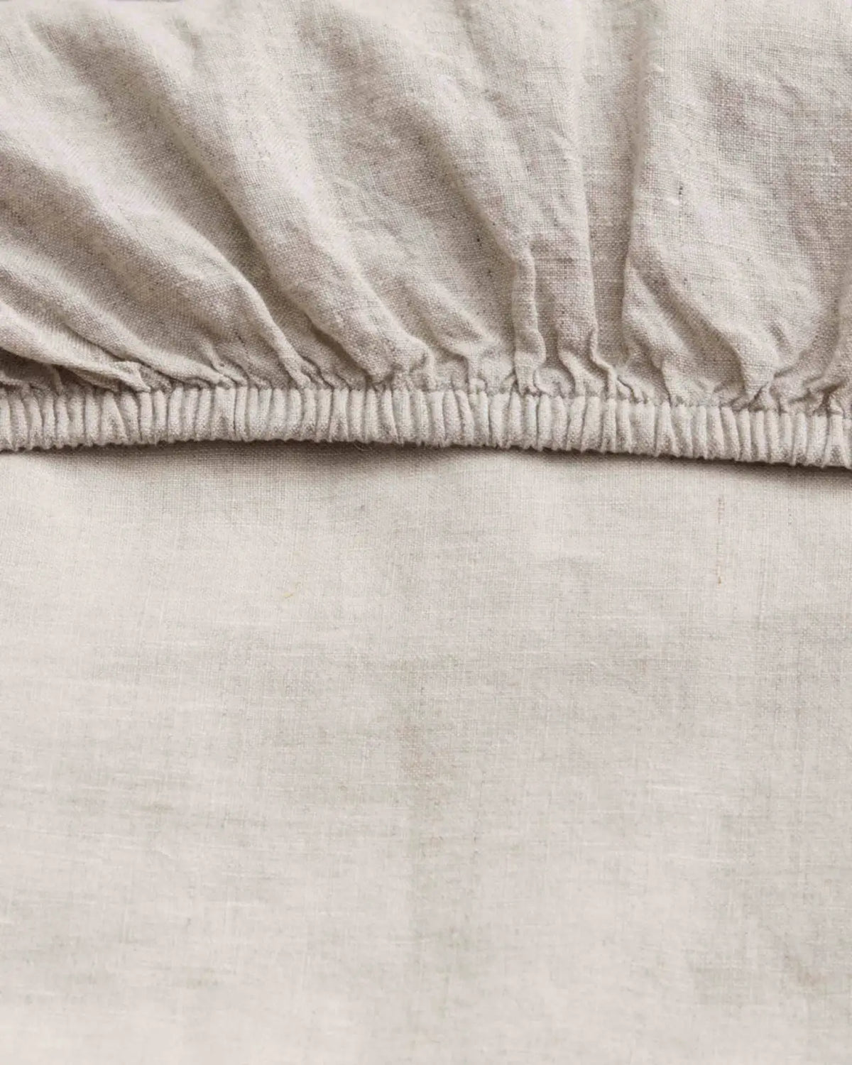 Linen Fitted Sheet in Natural, Pre-Washed European Flax Linen