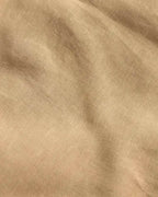 Linen Fitted Sheet in Sand with Continuous Elastic, Pre-Washed Softness and Queen or King Size