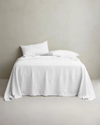 Linen Flat Sheet in White