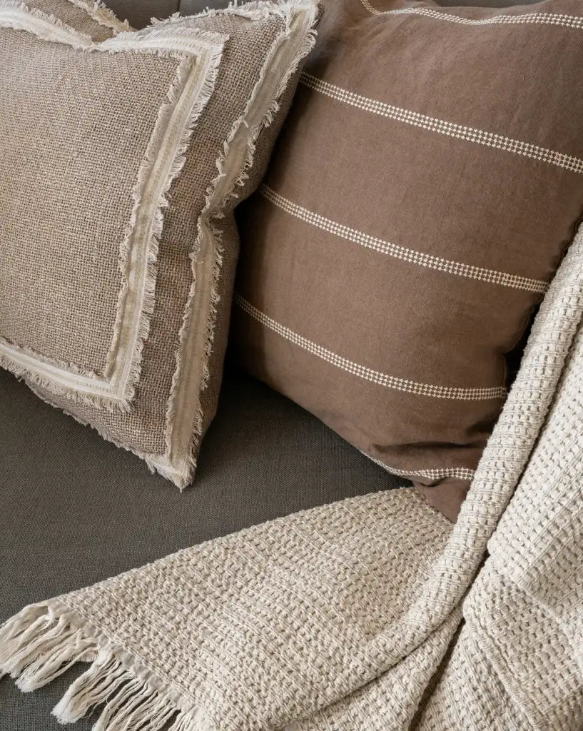 Linen Pillow Cover in Rust