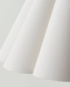 Linen Scallop Lamp Shade for Table Lamps, Ivory Design in Two Diameter for Refreshing Compatible Bases