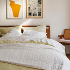 Linen Sheet Set in Dried Grass with 100% European Flax, Garment-Washed Softness, and Full to Cali King Sizes
