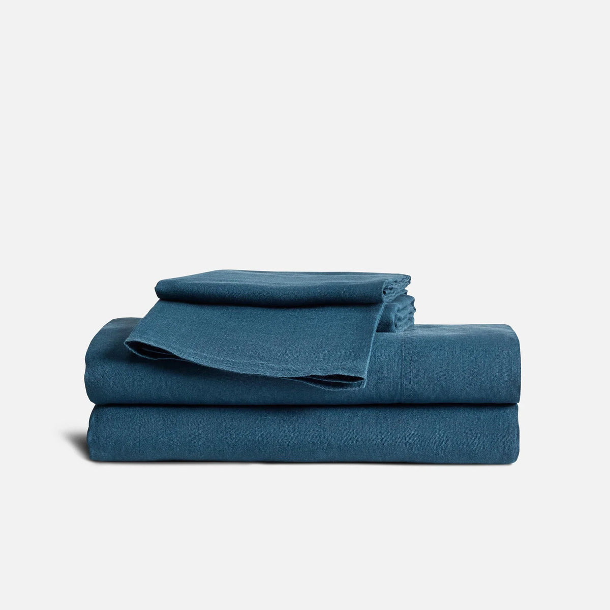 Linen Sheet Set in Dried Grass with 100% European Flax, Garment-Washed Softness, and Full to Cali King Sizes