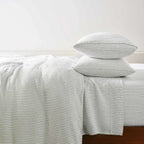 Linen Sheet Set in Dried Grass with 100% European Flax, Garment-Washed Softness, and Full to Cali King Sizes