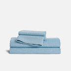 Linen Sheet Set in Dried Grass with 100% European Flax, Garment-Washed Softness, and Full to Cali King Sizes
