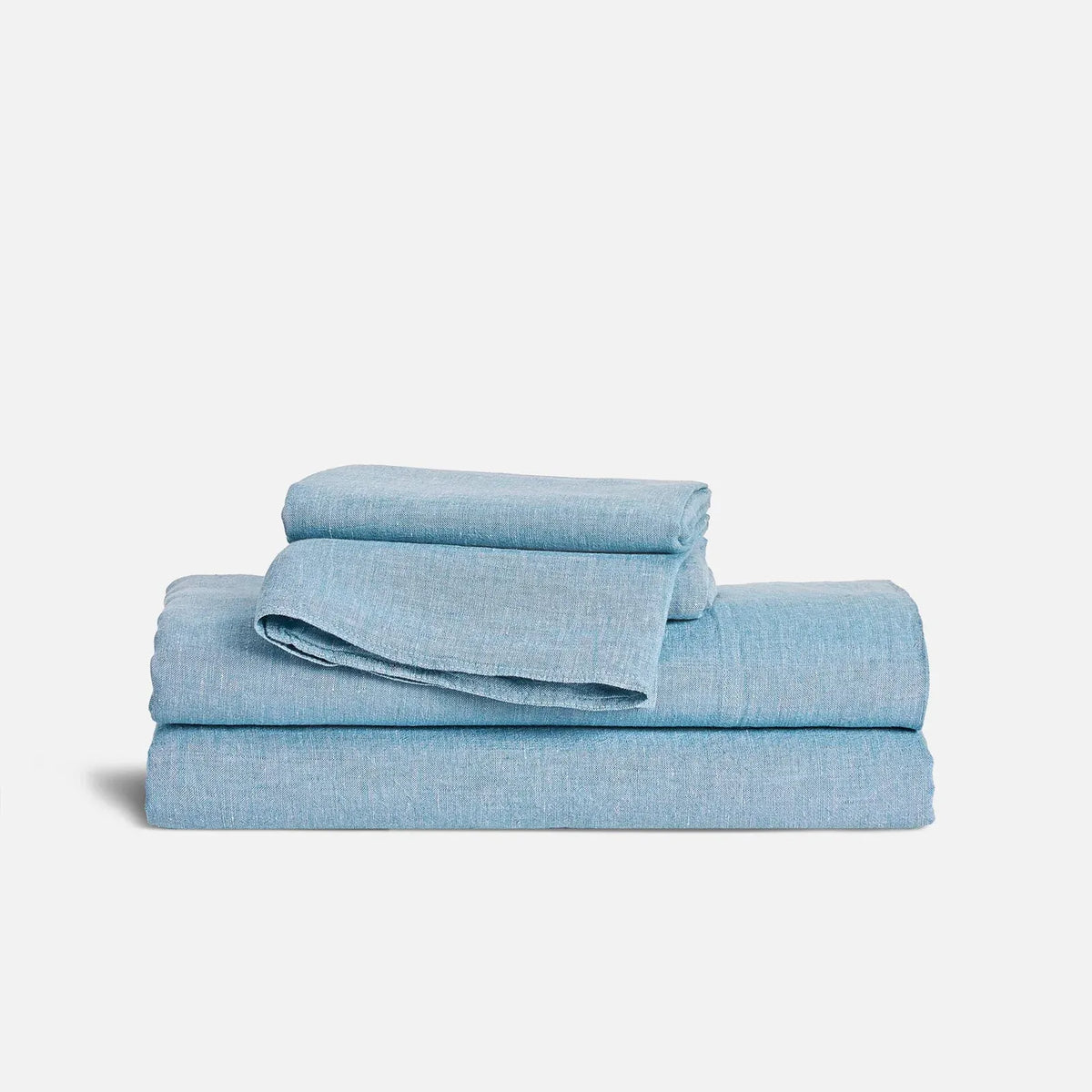 Linen Sheet Set in Dried Grass with 100% European Flax, Garment-Washed Softness, and Full to Cali King Sizes
