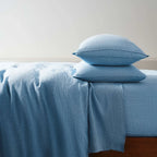 Linen Sheet Set in Dried Grass with 100% European Flax, Garment-Washed Softness, and Full to Cali King Sizes