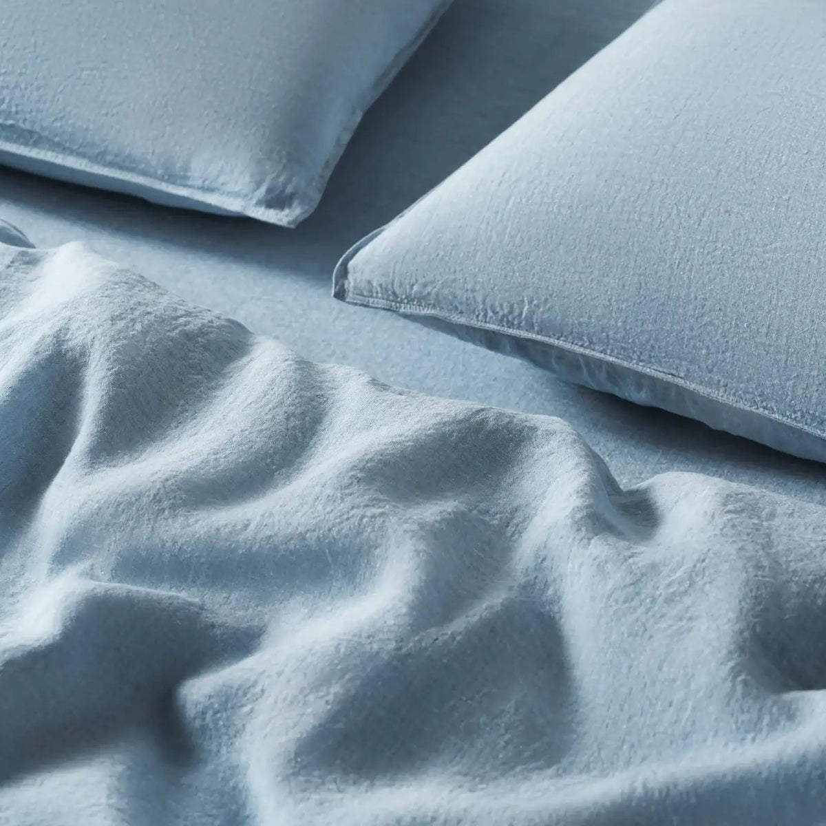 Linen Sheet Set in Dried Grass with 100% European Flax, Garment-Washed Softness, and Full to Cali King Sizes