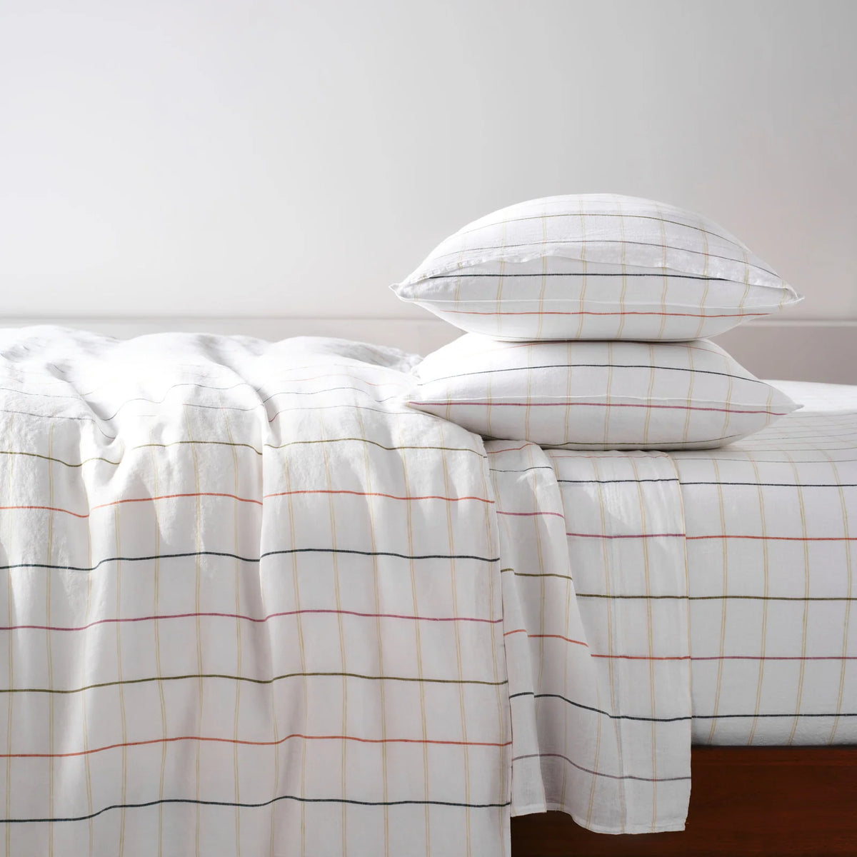 Linen Sheet Set in Dried Grass with 100% European Flax, Garment-Washed Softness, and Full to Cali King Sizes