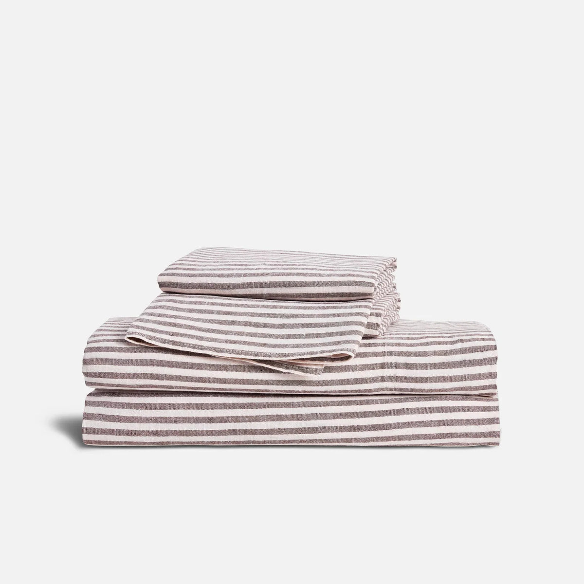 Linen Sheet Set in Dried Grass with 100% European Flax, Garment-Washed Softness, and Full to Cali King Sizes