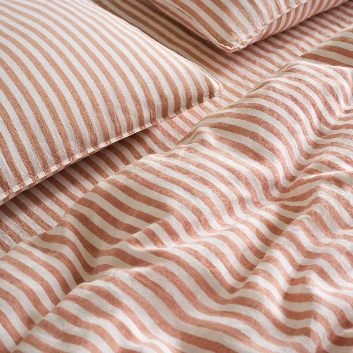 Linen Sheet Set in Dried Grass with 100% European Flax, Garment-Washed Softness, and Full to Cali King Sizes