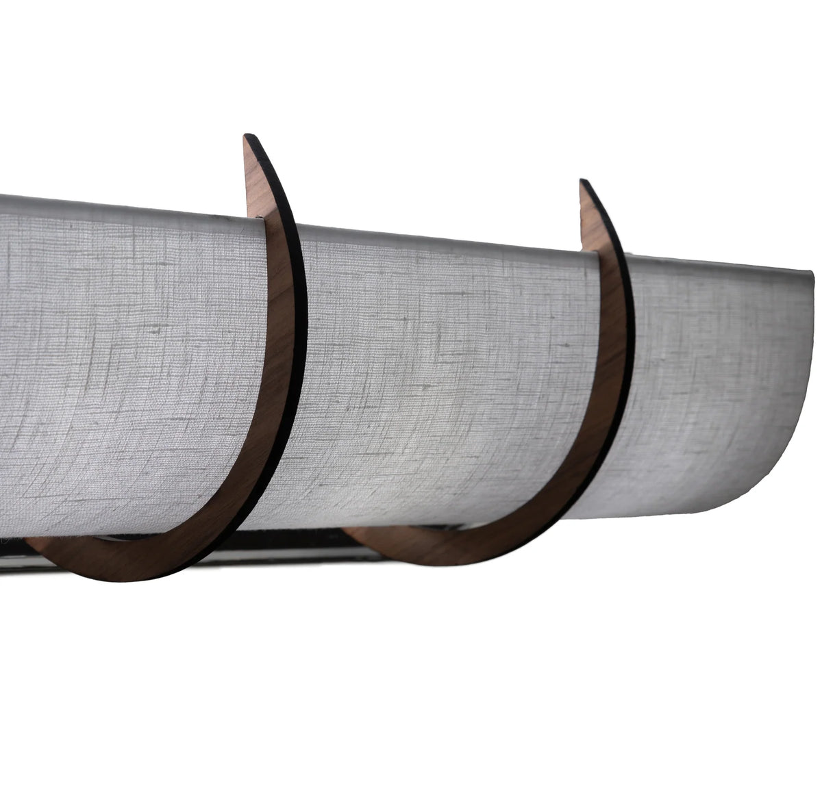 Linen Vanity Light Shade Cover for 4-Bulb Fixtures, 25-Inch Medium with Choice of Bracket Finish