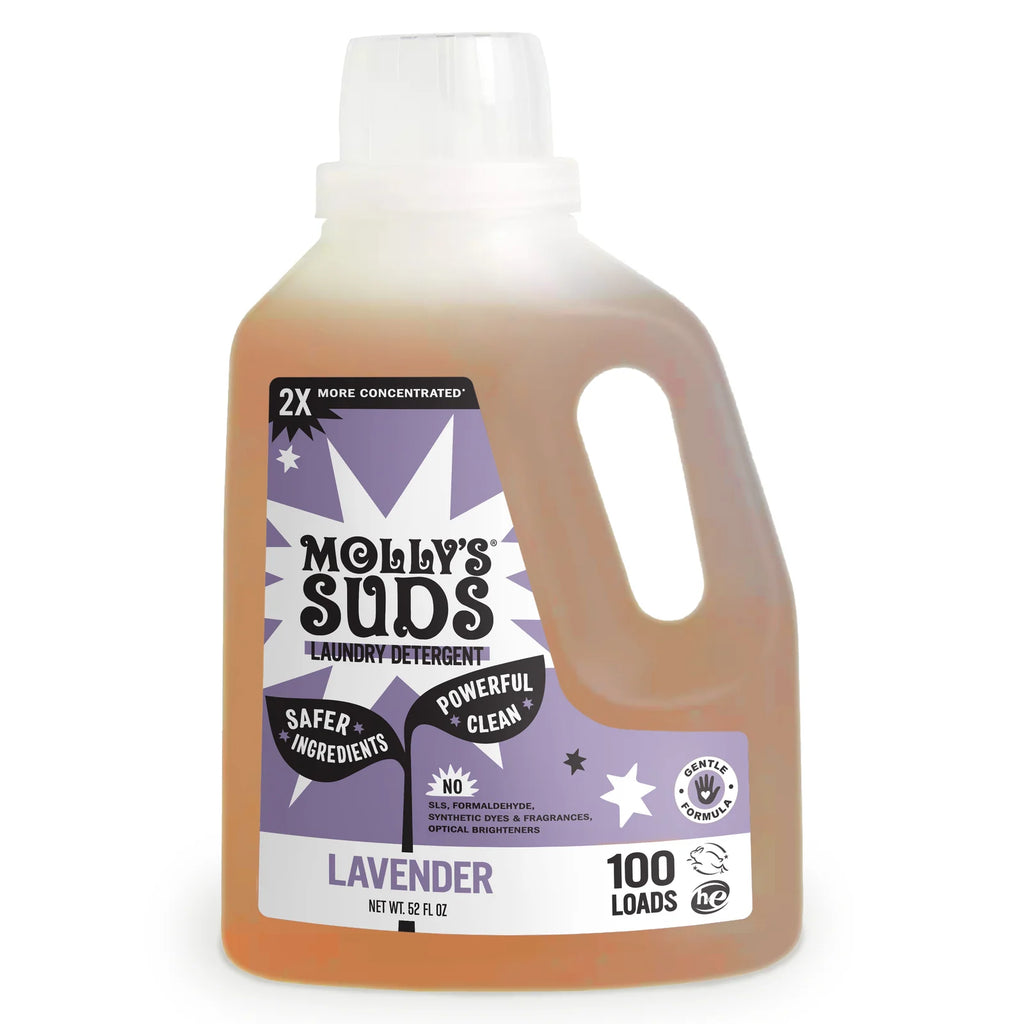 Liquid Laundry Detergent, 2X Concentrated Formula for Sensitive Skin and 100 or 200 Load Washing — Lavender / 100 Load