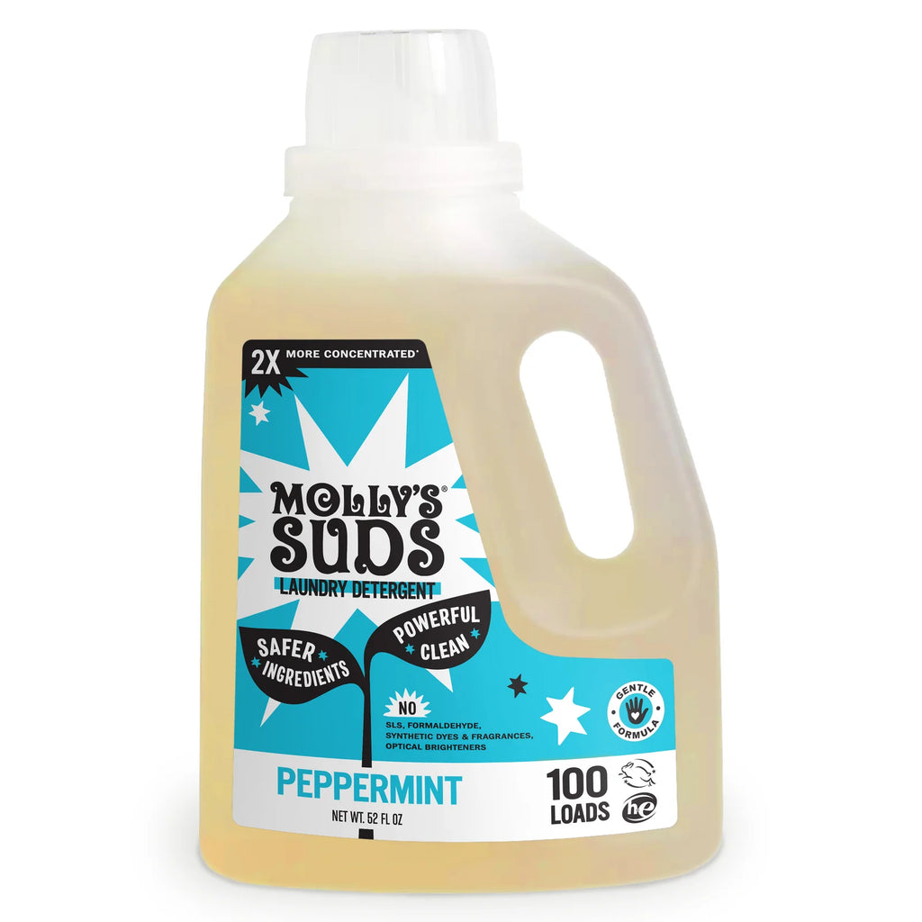 Liquid Laundry Detergent, 2X Concentrated Formula for Sensitive Skin and 100 or 200 Load Washing — Peppermint / 100 Load