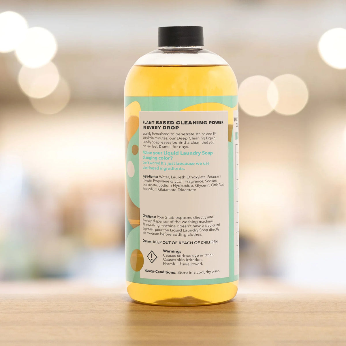 Liquid Laundry Soap with Plant-Based Ingredients and a Fruity Blood Orange and Cactus Flower Scent
