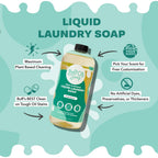 Liquid Laundry Soap with Plant-Based Ingredients and a Fruity Blood Orange and Cactus Flower Scent