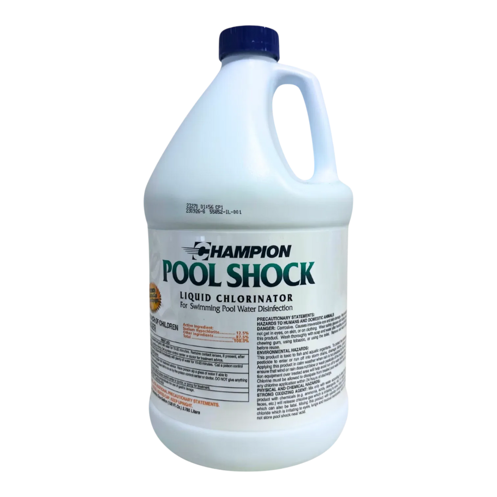 Liquid Pool Chlorine with 12.5% Sodium Hypochlorite for Algae Control and Routine Pool Chlorination — 1 Gal
