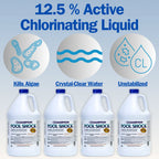 Liquid Pool Chlorine with 12.5% Sodium Hypochlorite for Algae Control and Routine Pool Chlorination