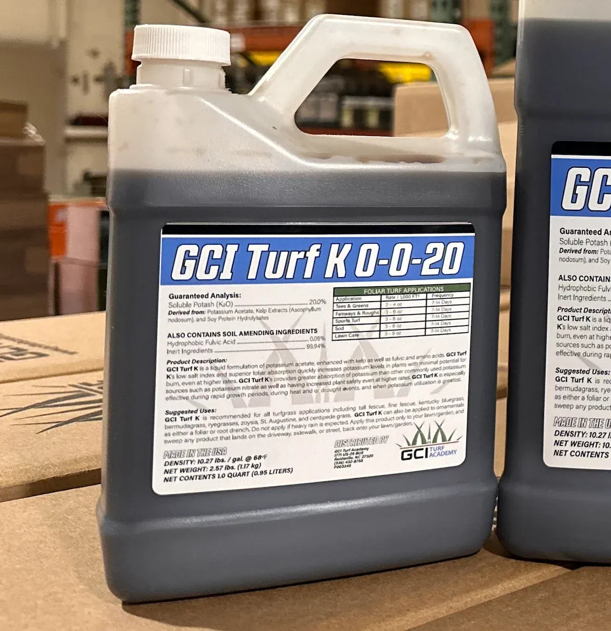 Liquid Potassium Fertilizer 0-0-20 for Turf Care, Enhanced with Kelp and Amino Acids for Foliar Application — quart