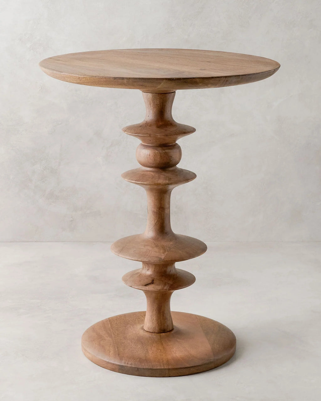 Living Room Side Table in Solid Mango Wood, Honey Mango