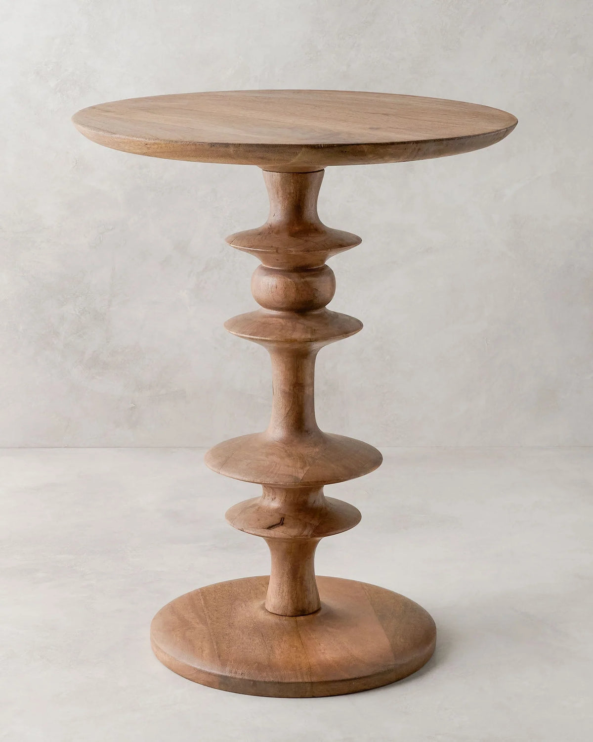Living Room Side Table in Solid Mango Wood, Honey Mango