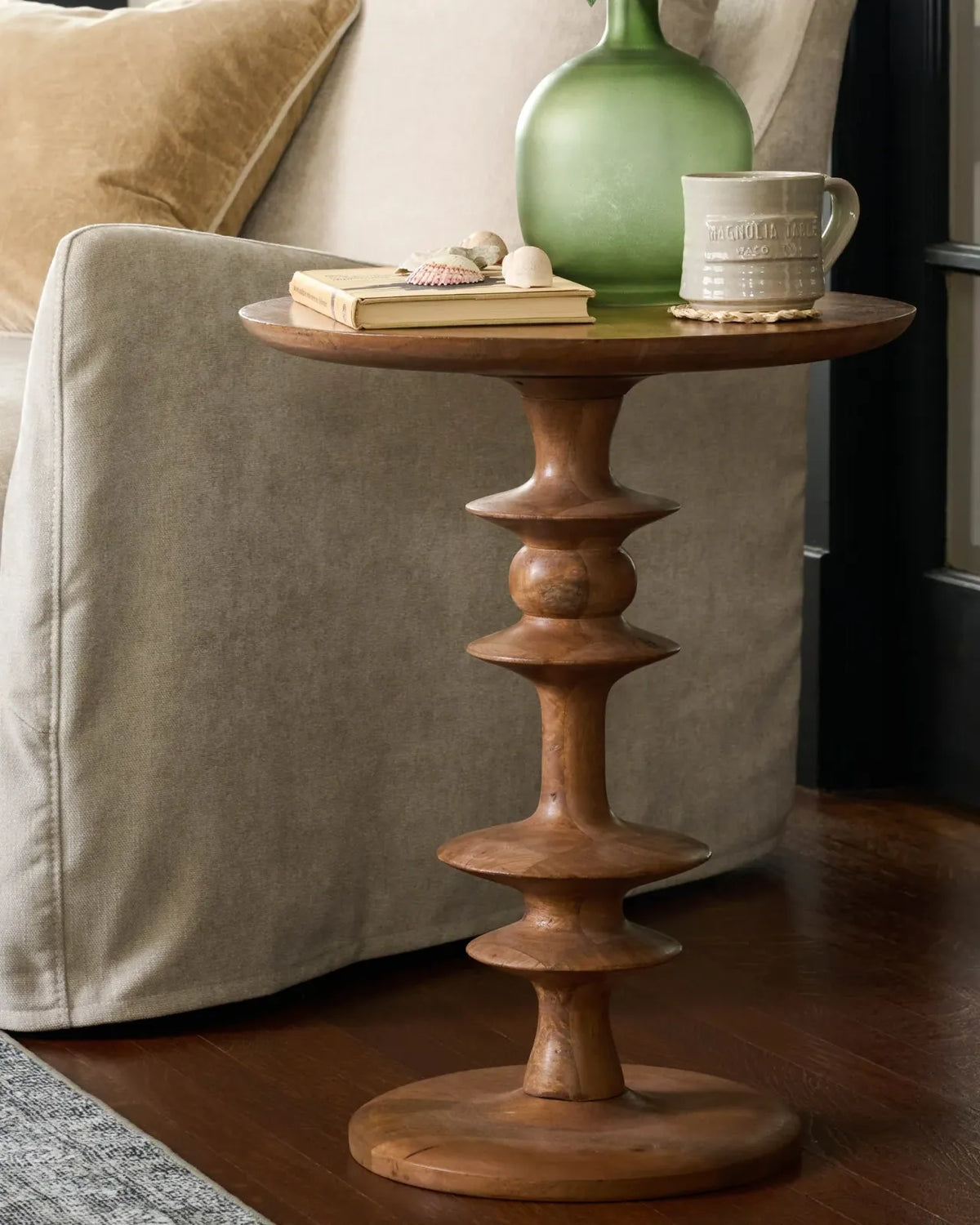 Living Room Side Table in Solid Mango Wood
