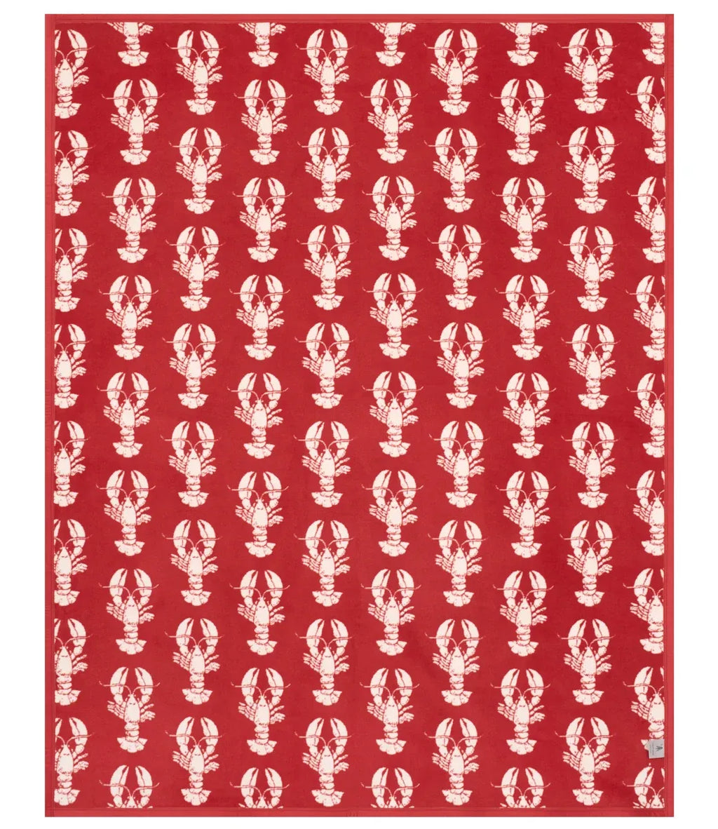 Lobster-Inspired Throw Blanket in a Cotton Blend