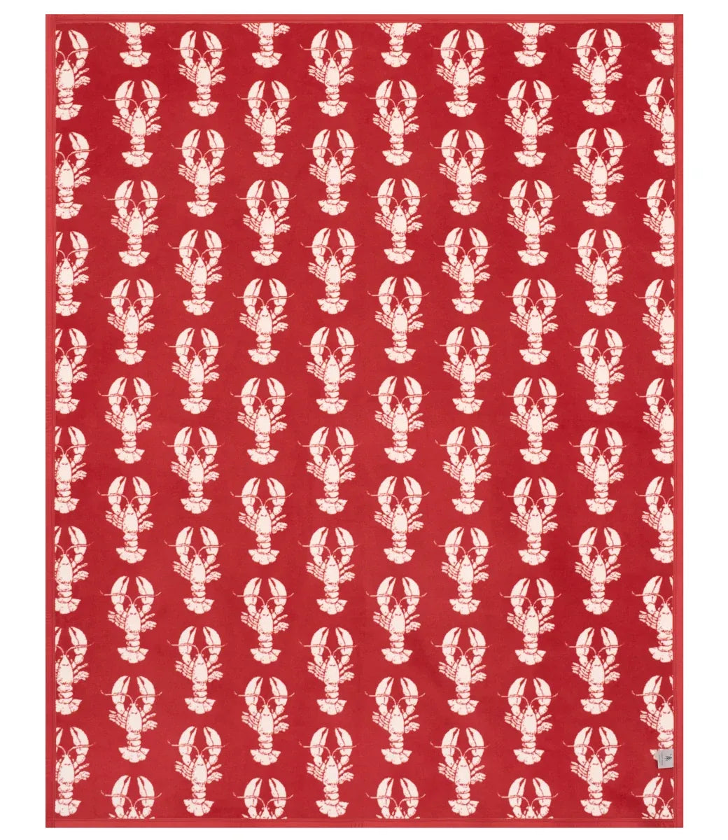 Lobster-Inspired Throw Blanket in a Cotton Blend