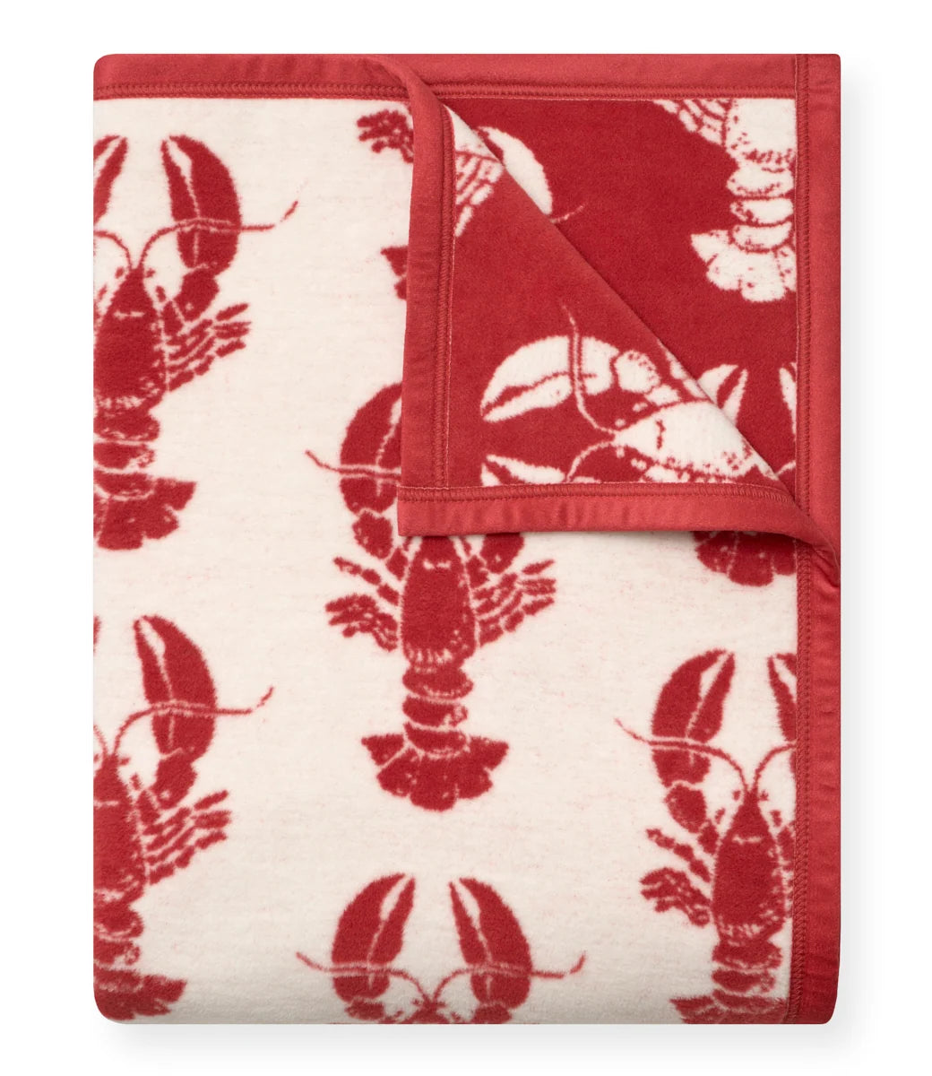 Lobster-Inspired Throw Blanket in a Cotton Blend