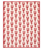 Lobster-Inspired Throw Blanket in a Cotton Blend