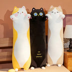 Long Cat Plush Pillow for Cozy Cuddles and Bedtime Snuggles in Four Sizes from 70 cm to 130 cm