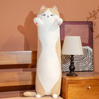 Long Cat Plush Pillow for Cozy Cuddles and Bedtime Snuggles in Four Sizes from 70 cm to 130 cm