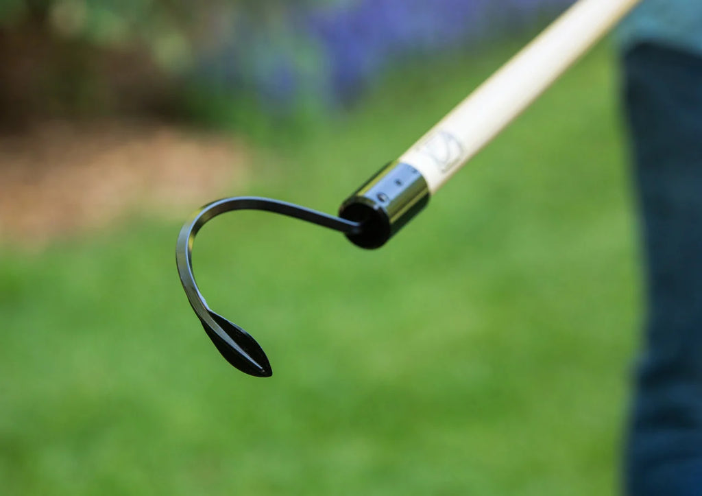Long Handle Weeder and Cultivator for Standing Garden Work and Weeding Between Tightly Spaced Plants