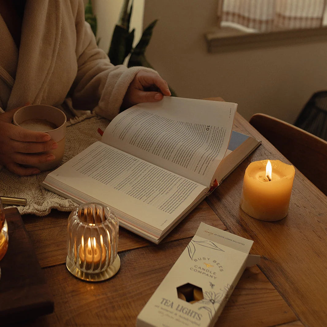 Loose Beeswax Tea Light Candles Hand-Poured in California