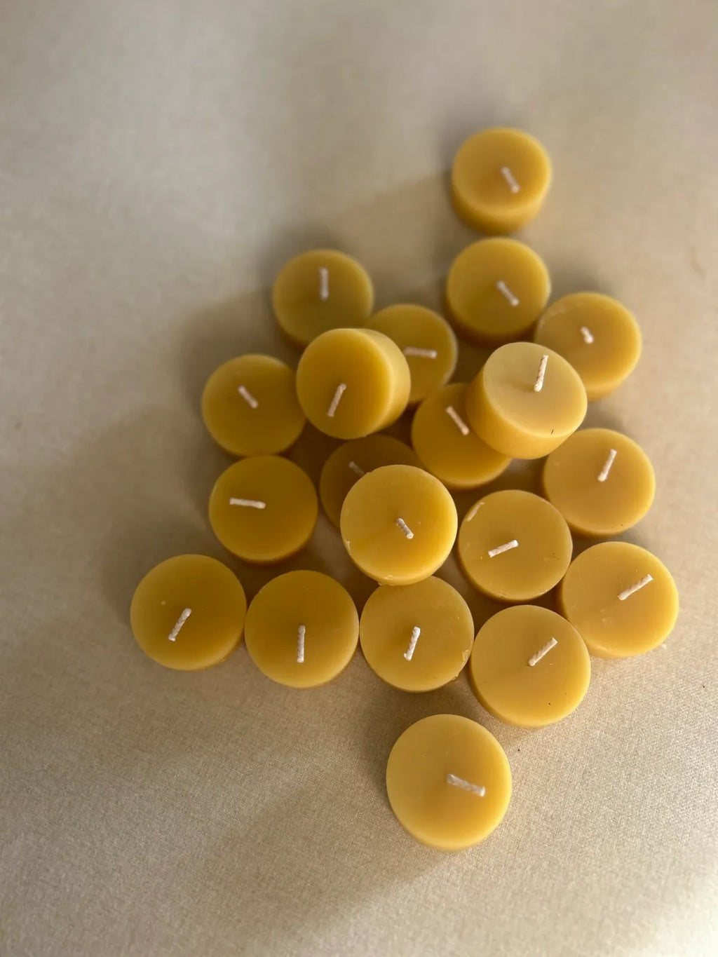 Loose Beeswax Tea Light Candles Hand-Poured in California