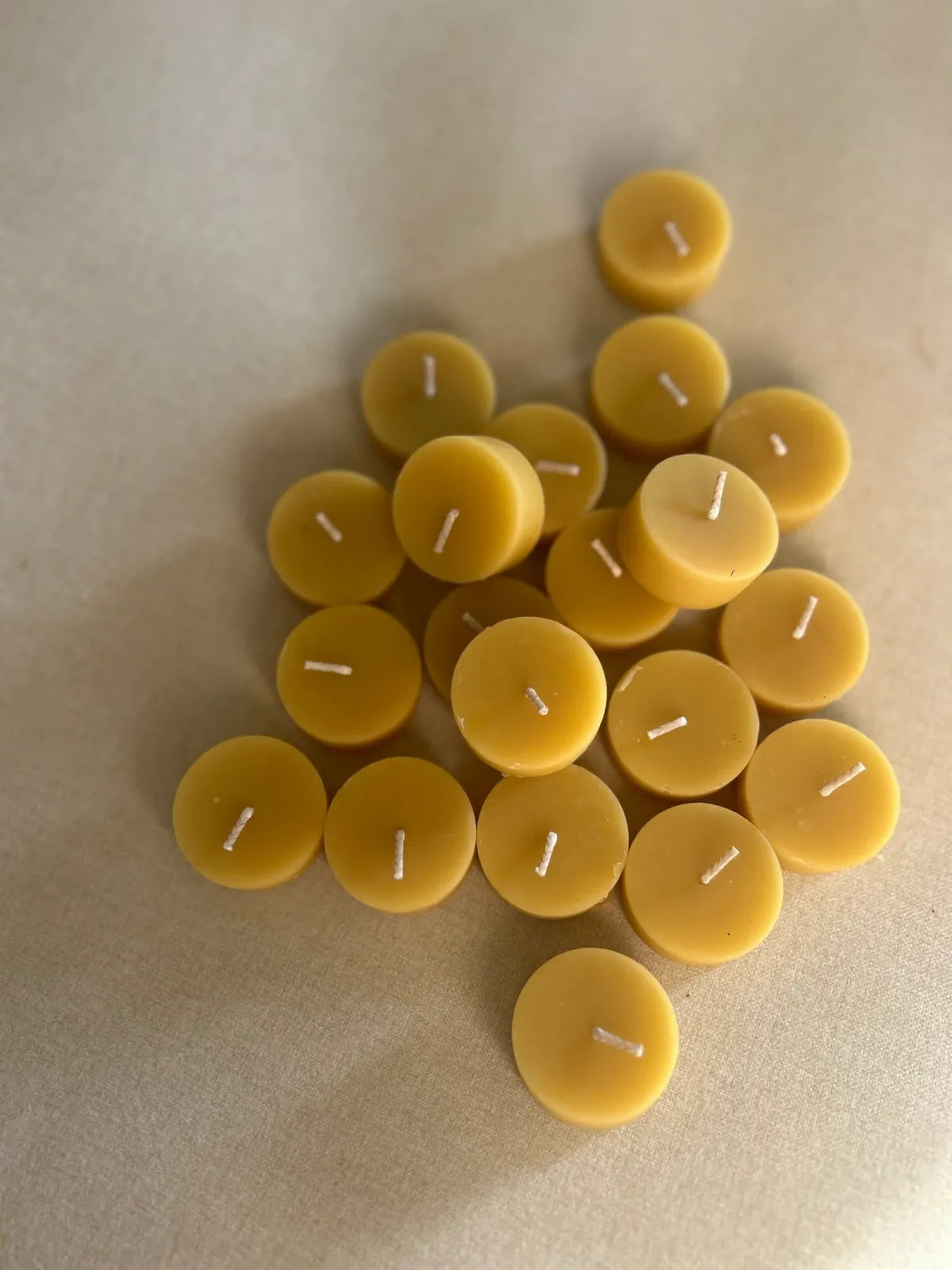 Loose Beeswax Tea Light Candles Hand-Poured in California