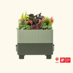 Low-Maintenance Self-Watering Planter, Sage Green