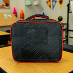 Lunch Box with All-Over Shark-Mouth Jet Print and Wipe-Clean 600D Polyester for School and Practice