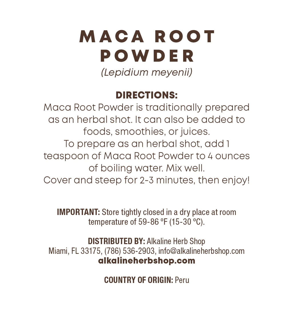 Maca Root Powder from Peru, 4 oz Single-Ingredient Fine Powder