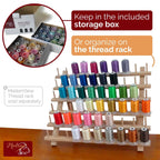 Machine Embroidery Thread Set in 40 Vibrant Colors, 500 Yards per