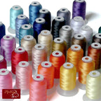 Machine Embroidery Thread Set in 40 Vibrant Colors, 500 Yards per