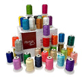 Machine Embroidery Thread Set in 40 Vibrant Colors, 500 Yards per