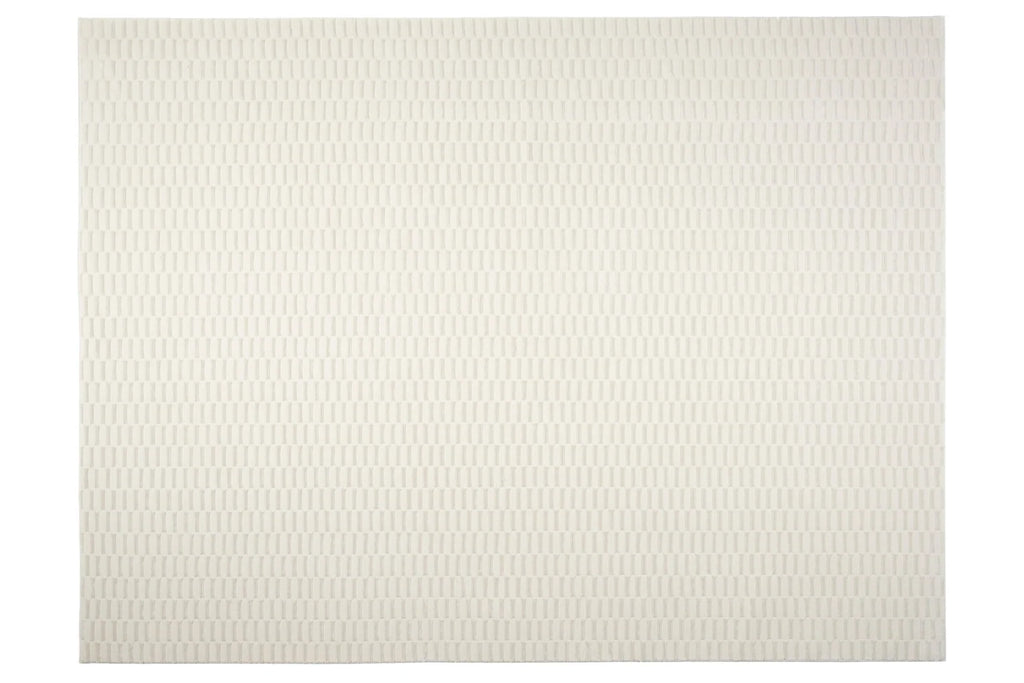 Machine-Washable Area Rug with Rounded Checkerboard Texture, Recycled Polyester, Medium Pile, Multiple Sizes