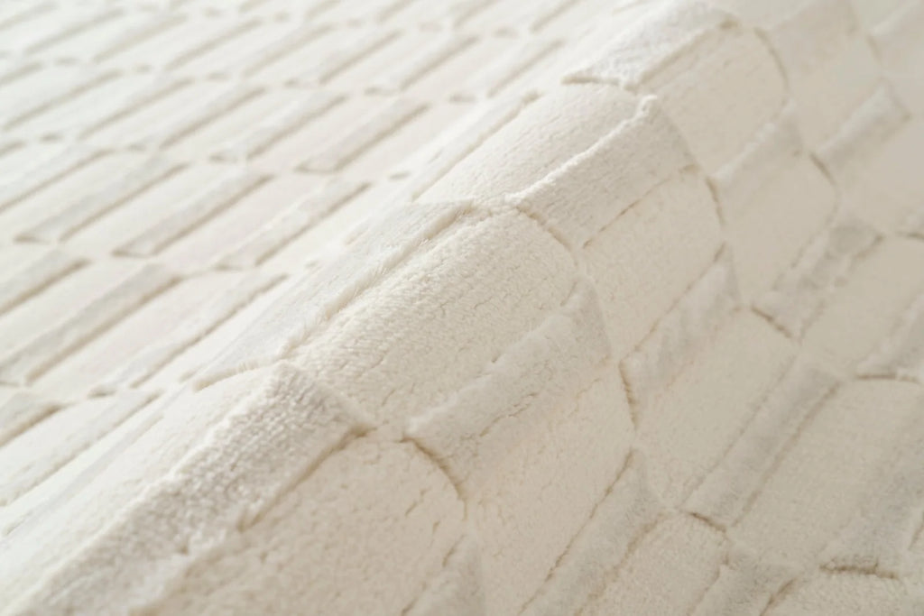 Machine-Washable Area Rug with Rounded Checkerboard Texture, Recycled Polyester, Medium Pile, Multiple Sizes