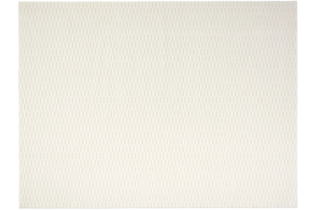Machine-Washable Area Rug with Rounded Checkerboard Texture, Recycled Polyester, Medium Pile, Multiple Sizes