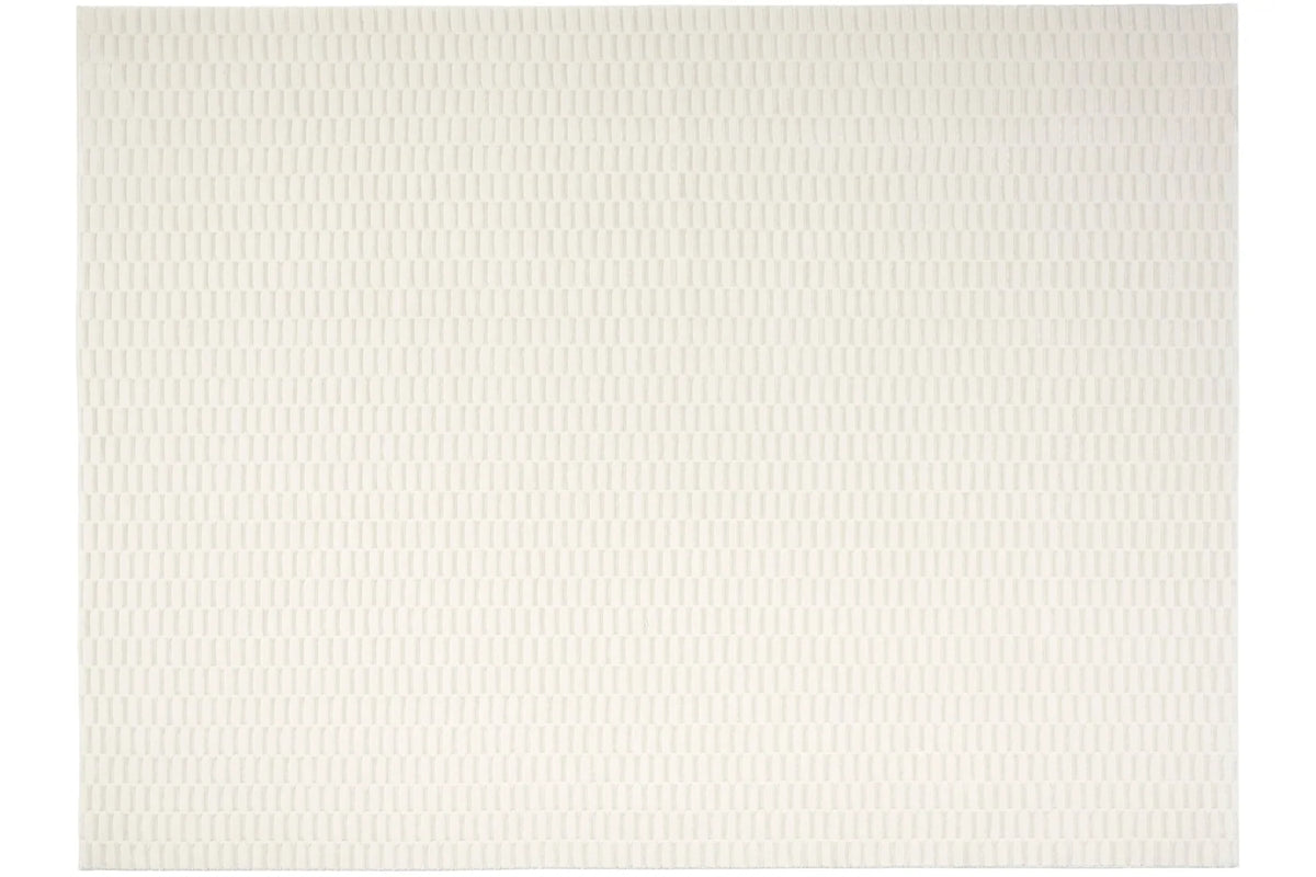 Machine-Washable Area Rug with Rounded Checkerboard Texture, Recycled Polyester, Medium Pile, Multiple Sizes